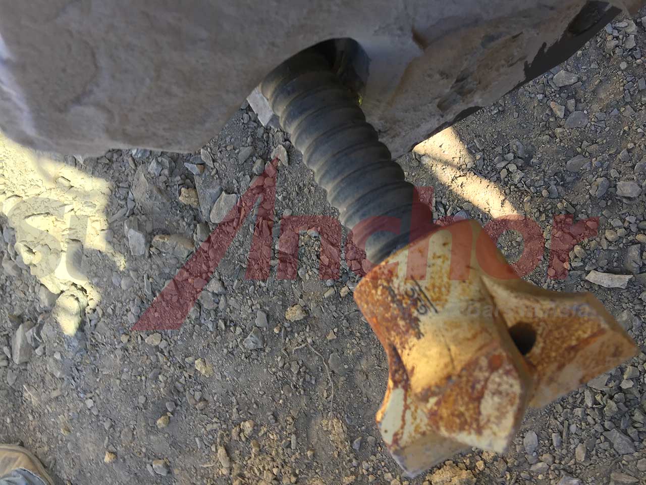 Construction site using SupAnchor self drilling anchor system