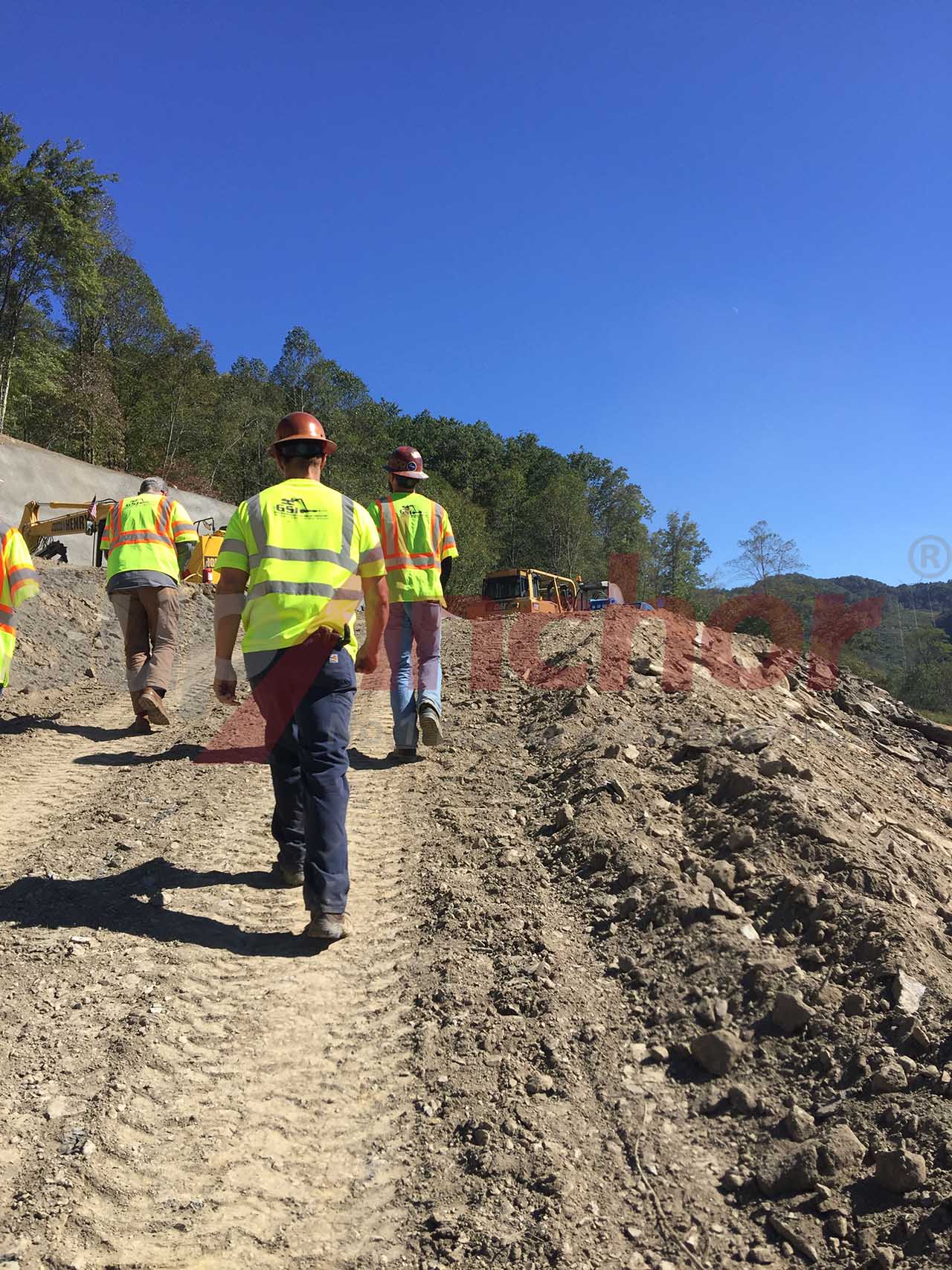 Construction site using SupAnchor self drilling anchor system
