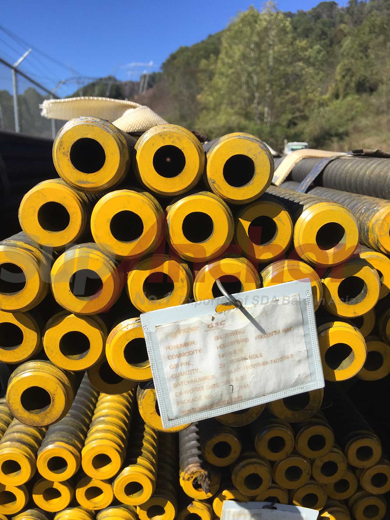 Construction site using SupAnchor self drilling anchor system