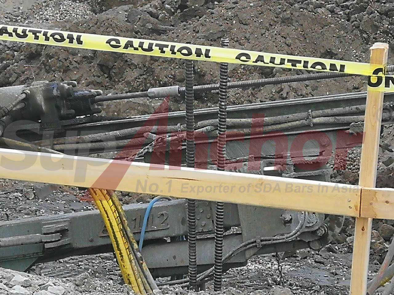 Construction site using SupAnchor self drilling anchor system
