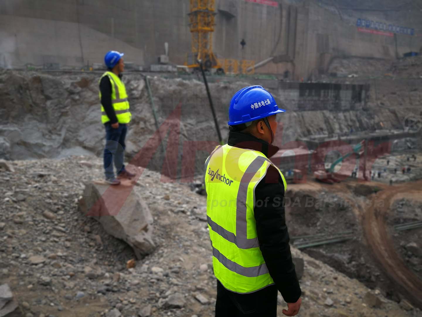Construction site using SupAnchor self drilling anchor system