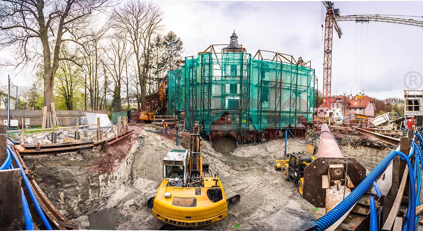 Construction site using SupAnchor self drilling anchor system