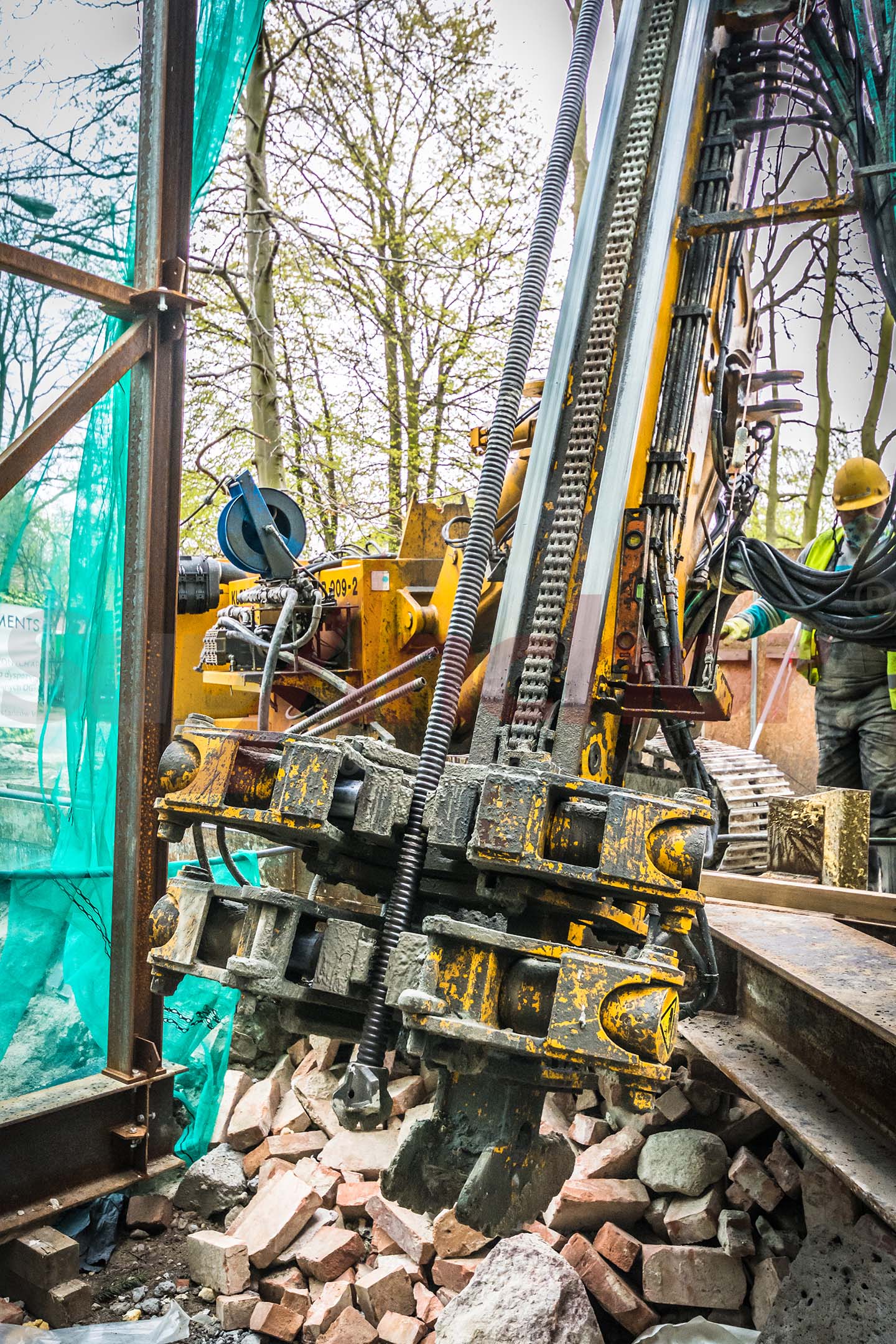 Construction site using SupAnchor self drilling anchor system