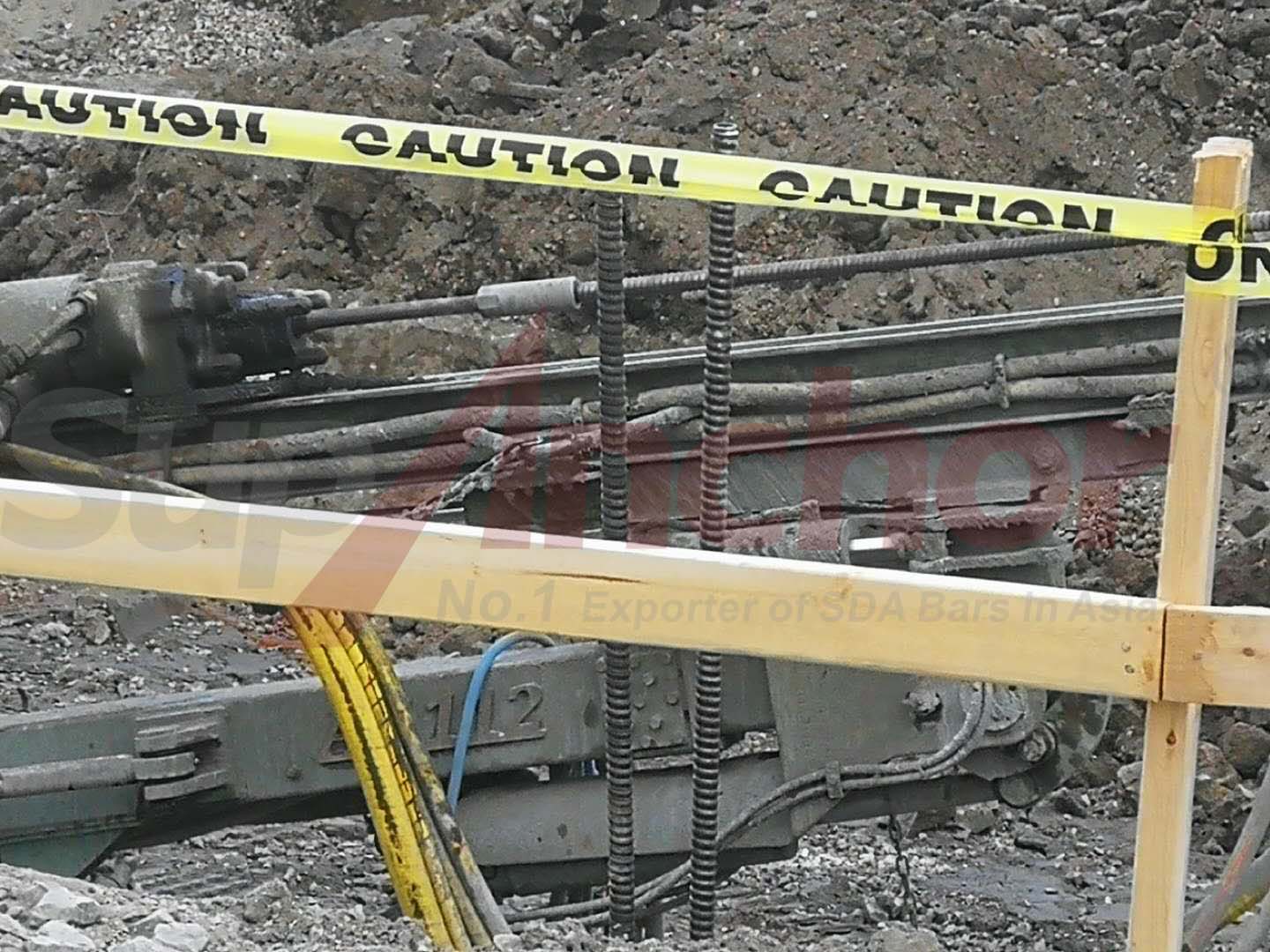 Construction site using SupAnchor self drilling anchor system