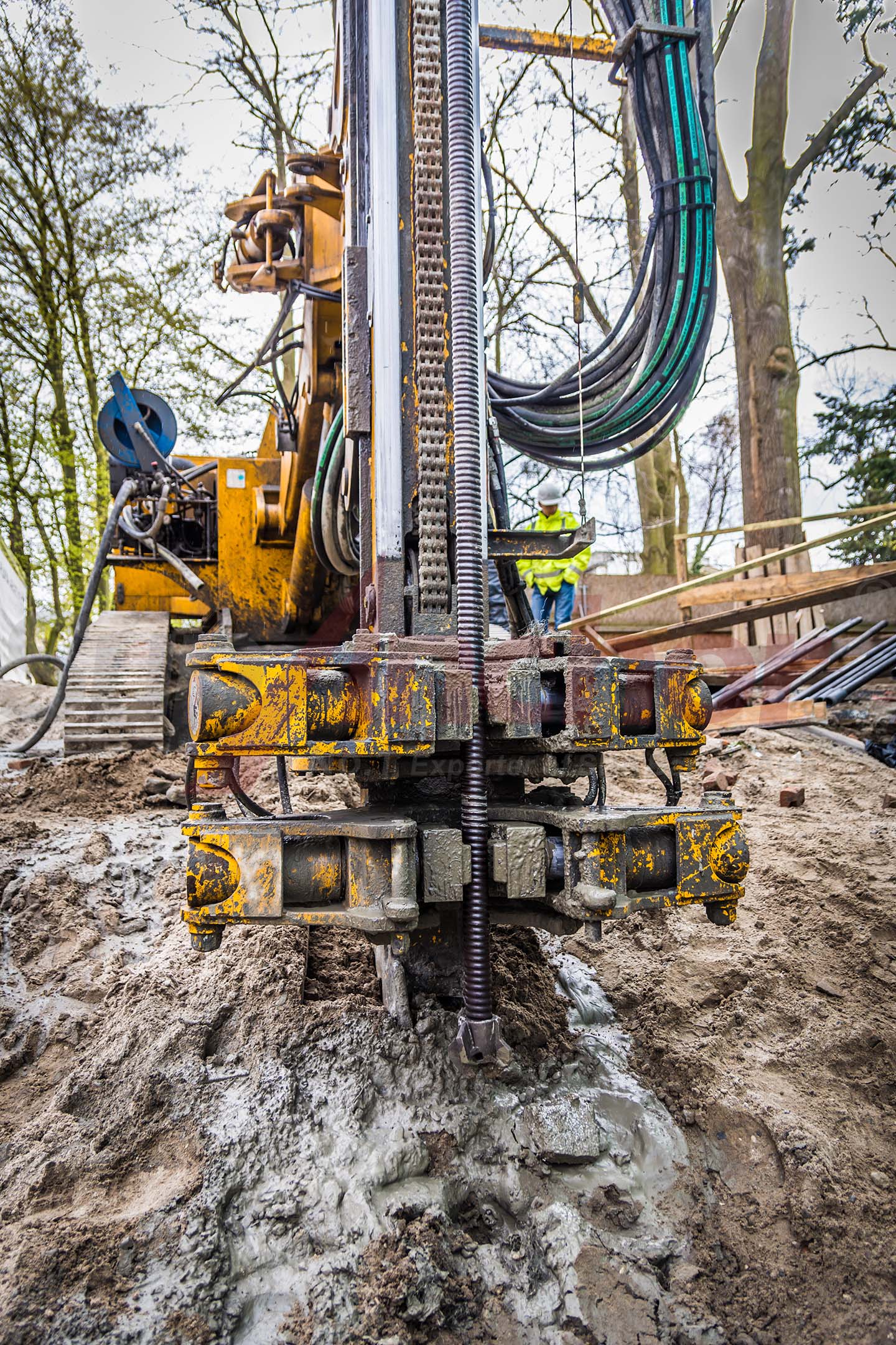 Construction site using SupAnchor self drilling anchor system