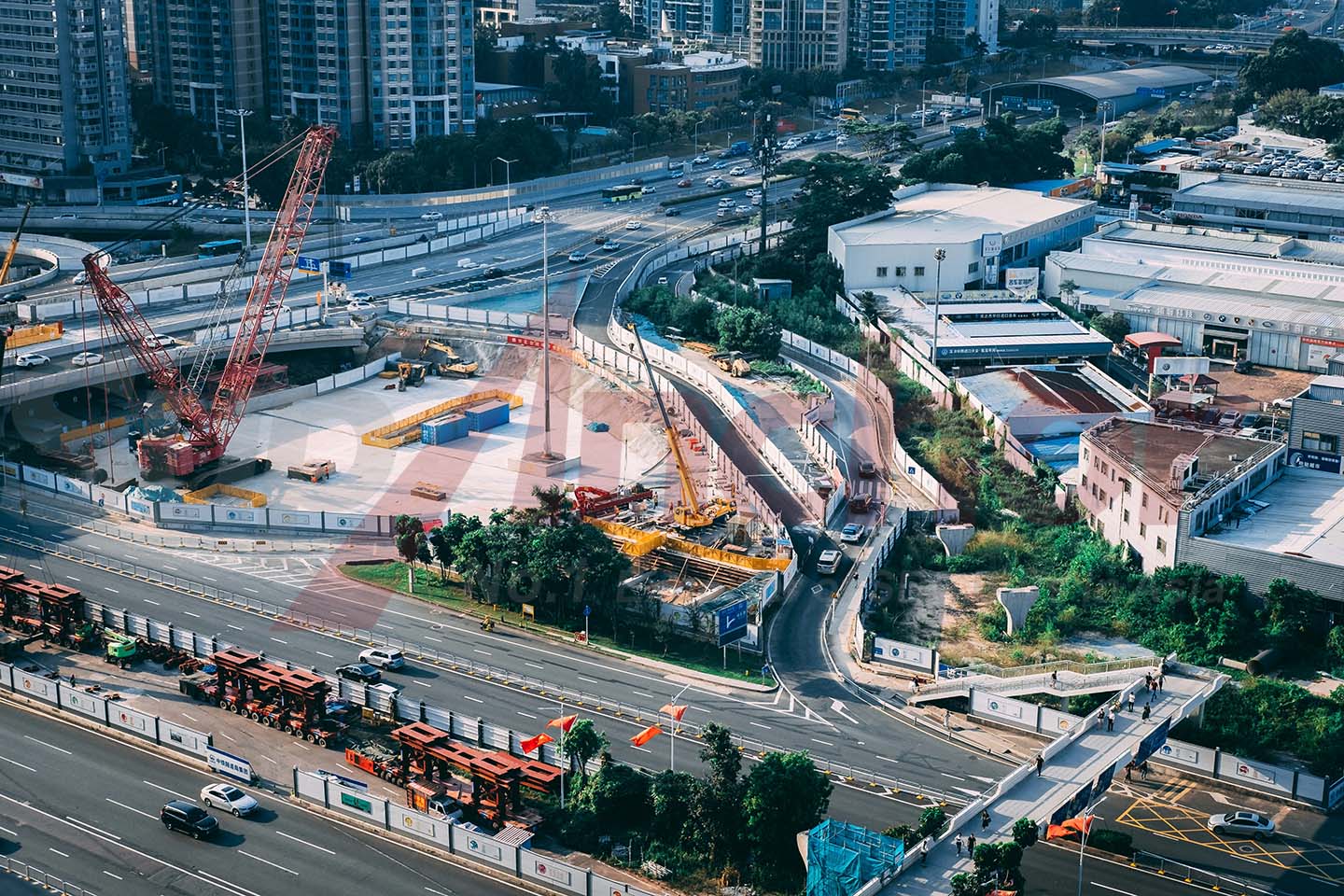 Construction site using SupAnchor self drilling anchor system