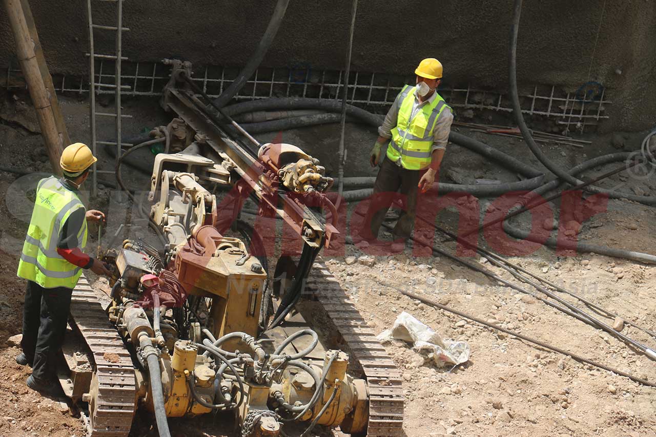 Construction site using SupAnchor self drilling anchor system