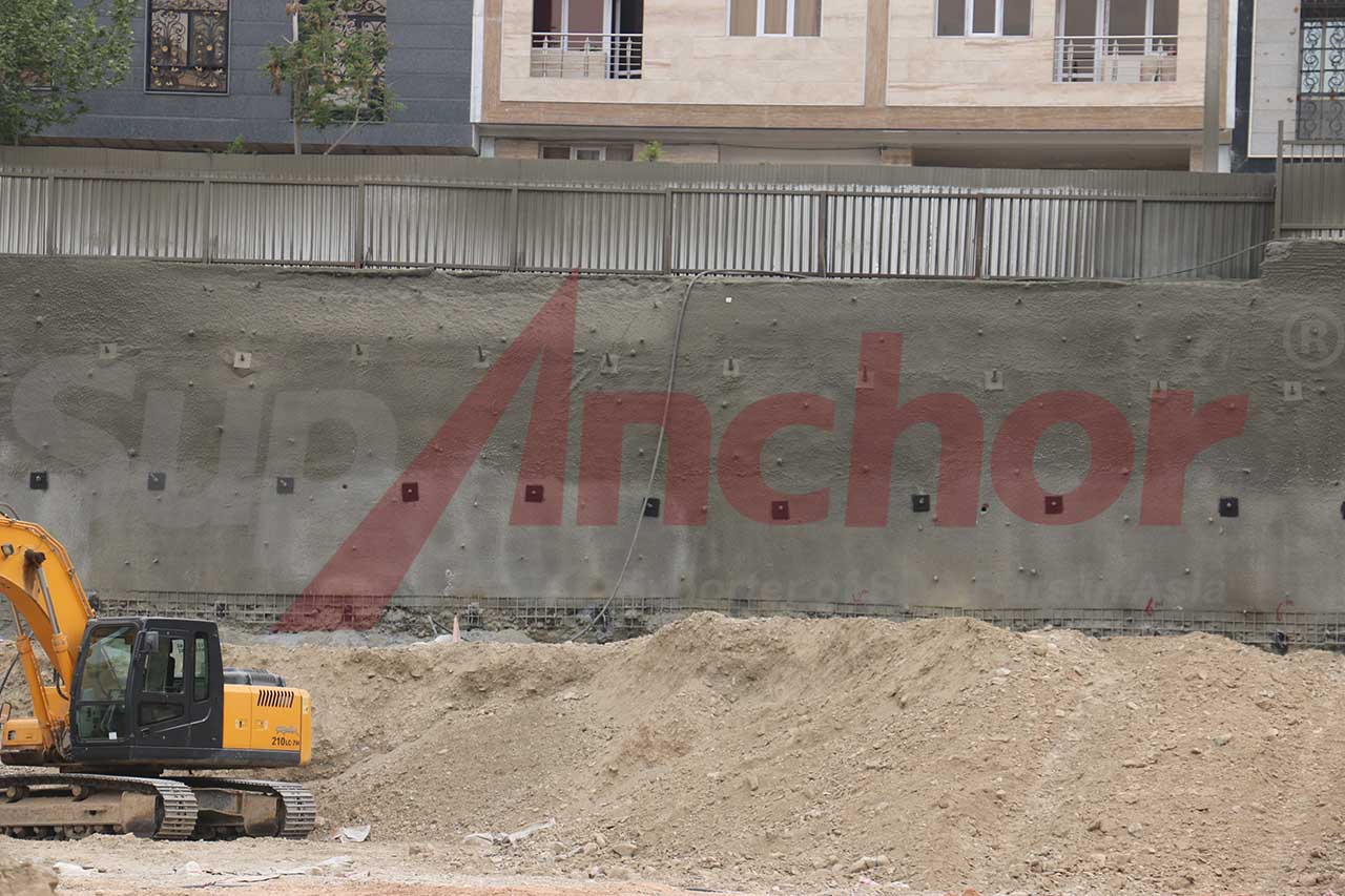 Construction site using SupAnchor self drilling anchor system