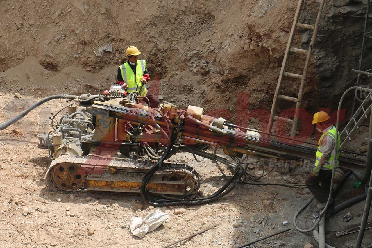 Construction site using SupAnchor self drilling anchor system