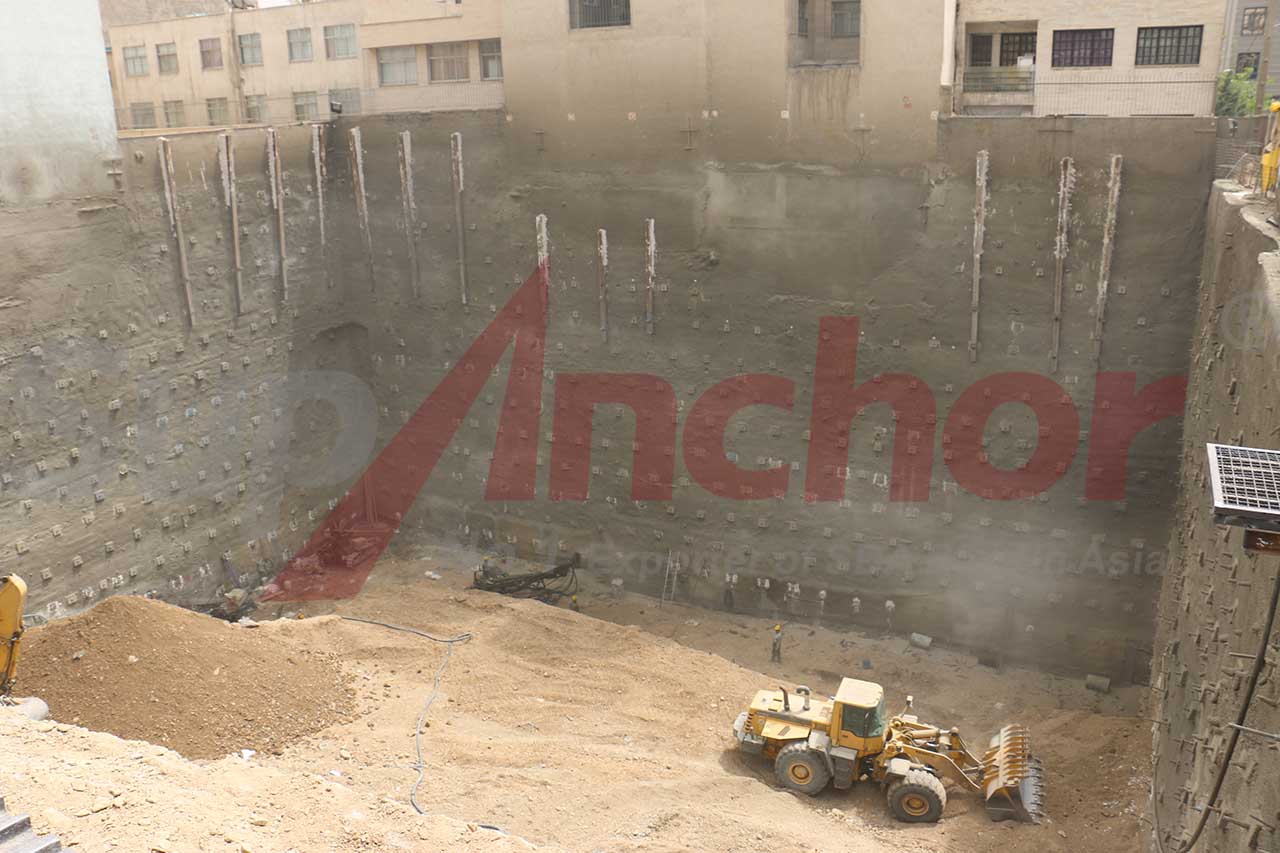 Construction site using SupAnchor self drilling anchor system