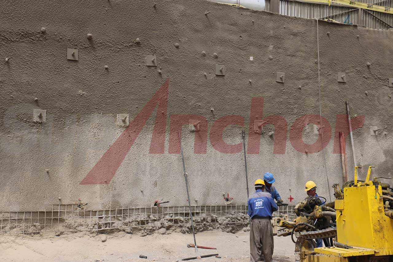 Construction site using SupAnchor self drilling anchor system