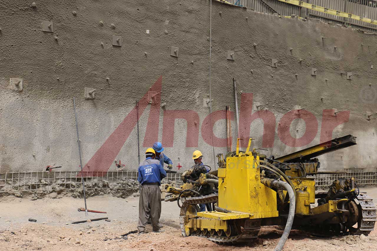 Construction site using SupAnchor self drilling anchor system