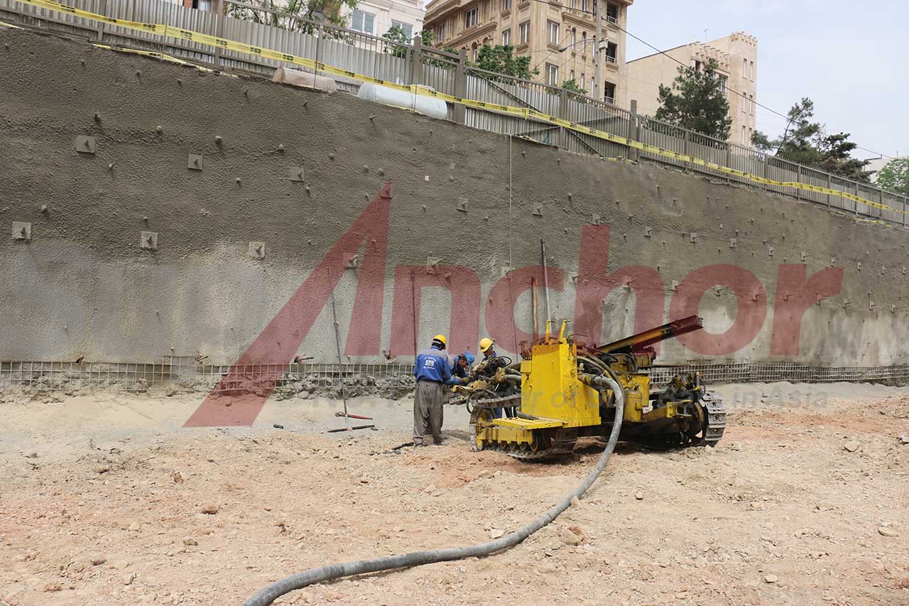 Construction site using SupAnchor self drilling anchor system