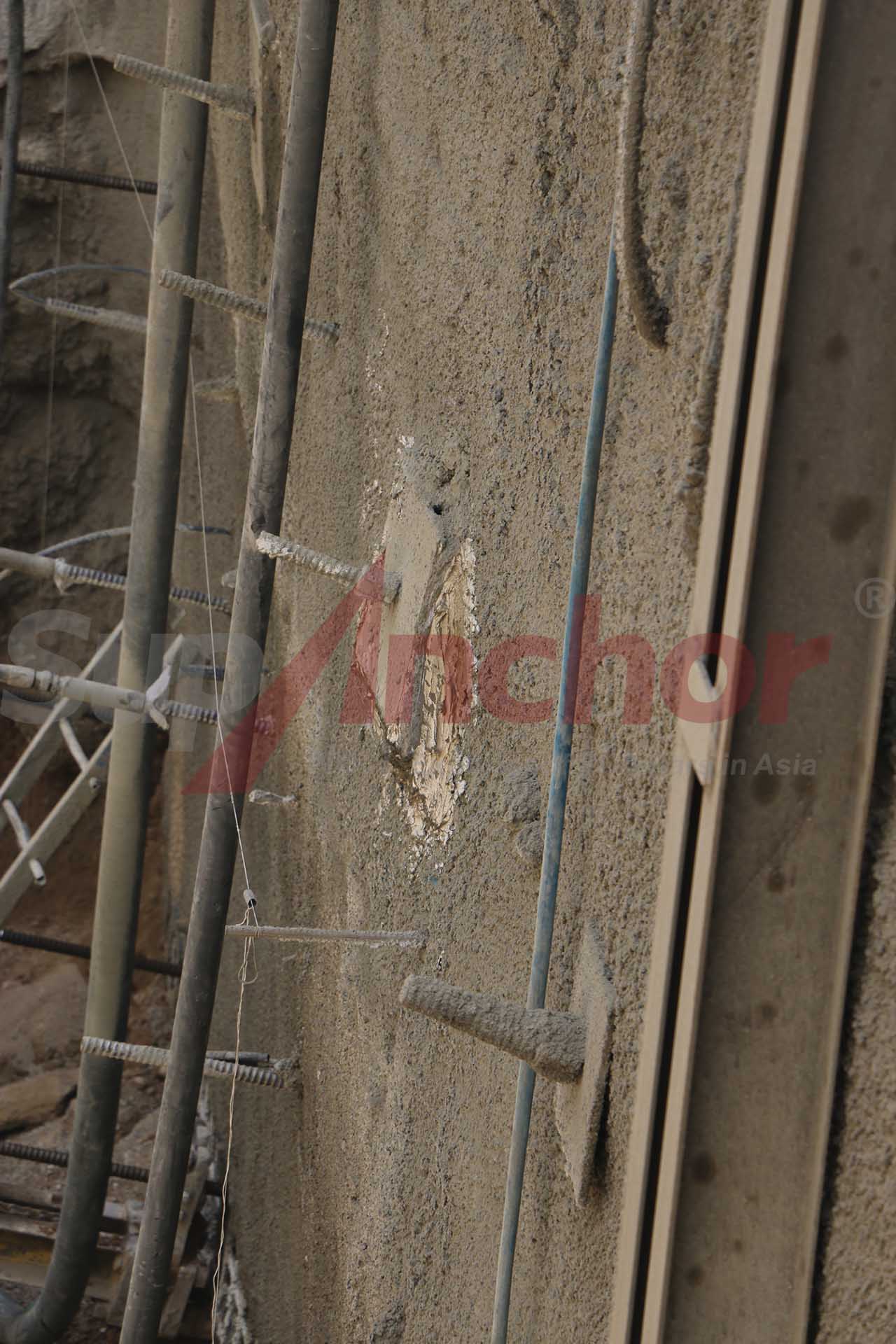 Construction site using SupAnchor self drilling anchor system