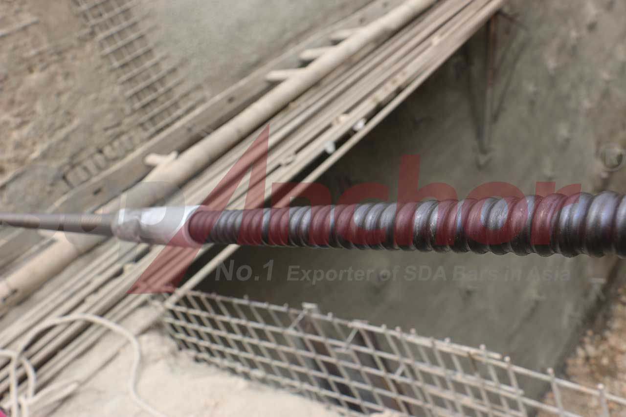 Construction site using SupAnchor self drilling anchor system