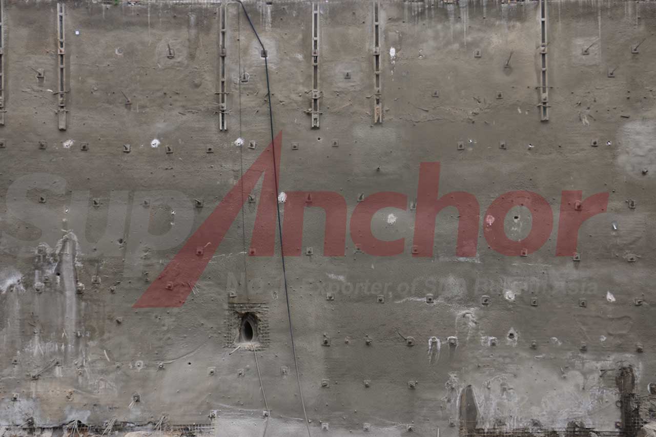 Construction site using SupAnchor self drilling anchor system