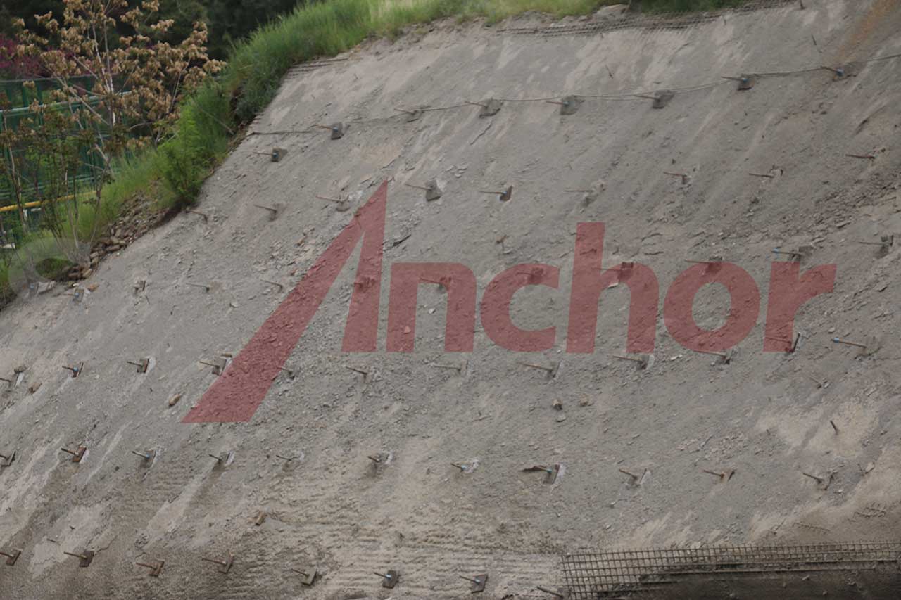 Construction site using SupAnchor self drilling anchor system
