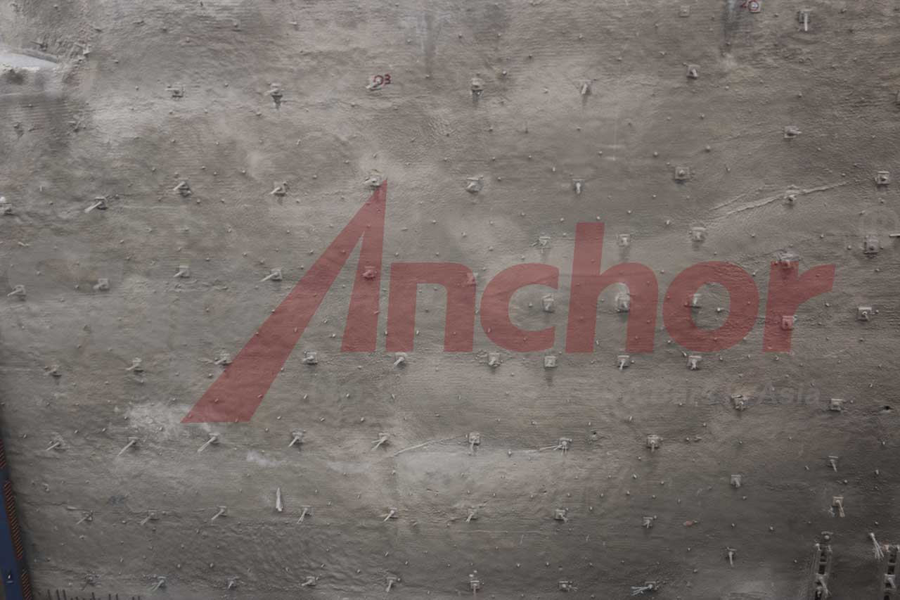 Construction site using SupAnchor self drilling anchor system