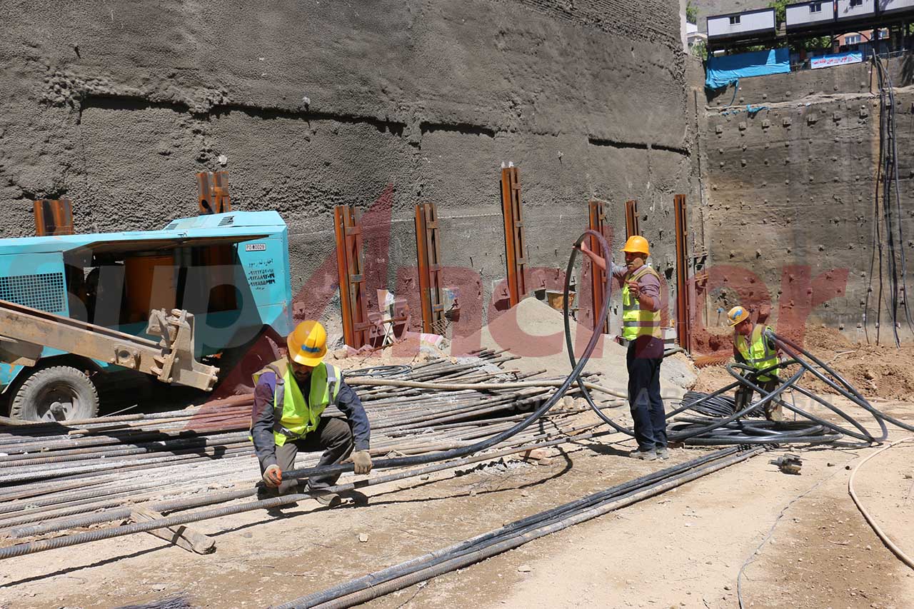 Construction site using SupAnchor self drilling anchor system