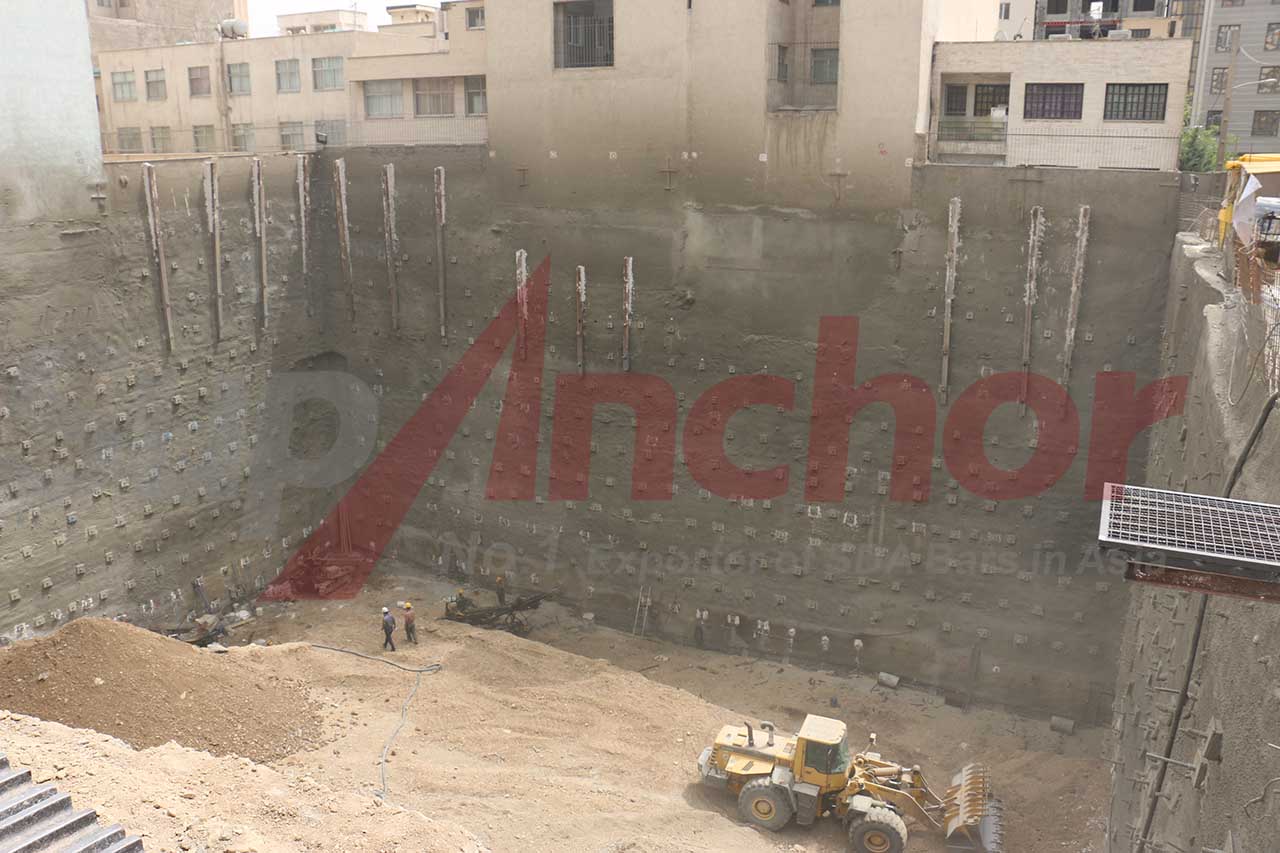 Construction site using SupAnchor self drilling anchor system