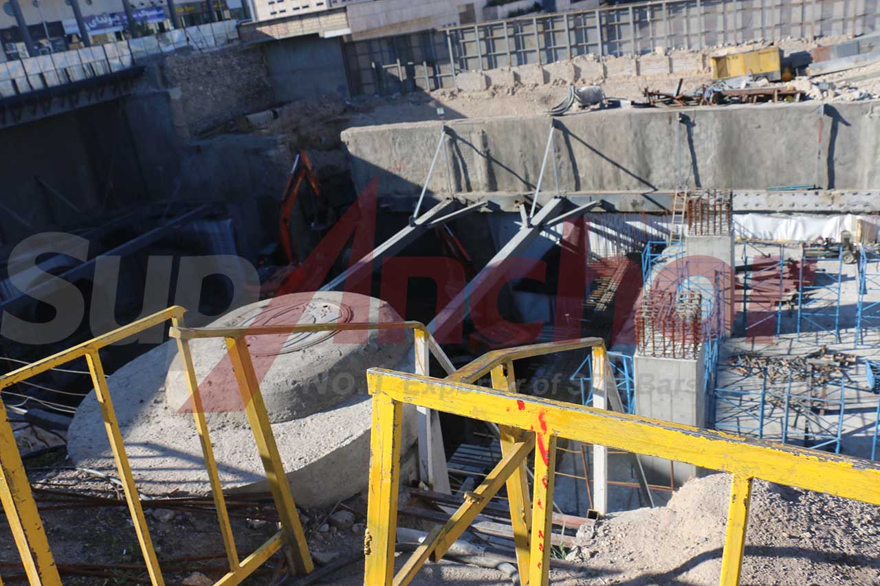 Construction site using SupAnchor self drilling anchor system