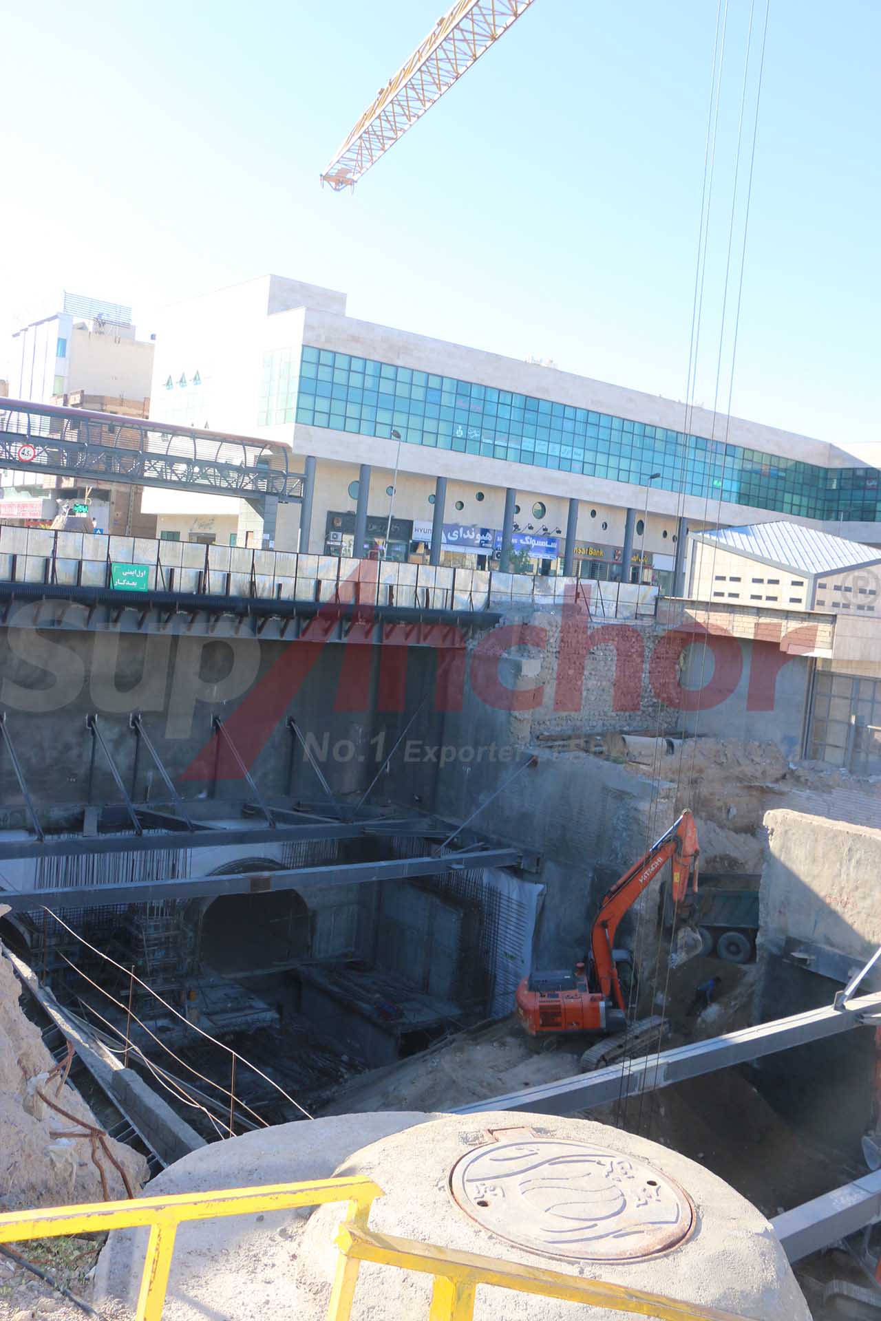 Construction site using SupAnchor self drilling anchor system