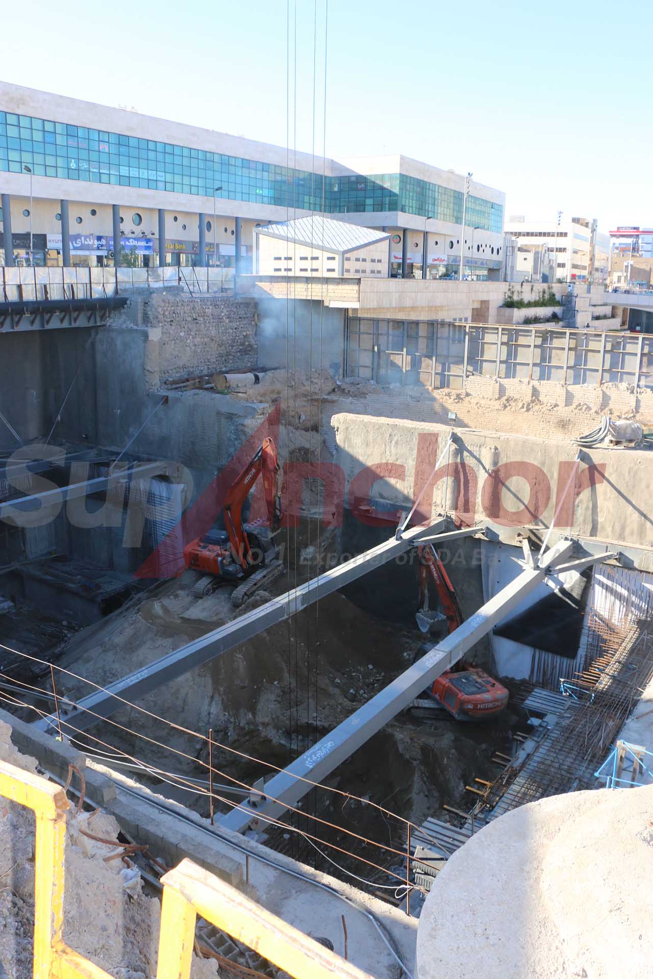 Construction site using SupAnchor self drilling anchor system