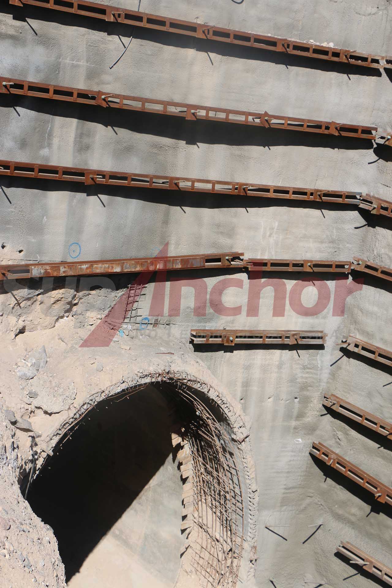 Construction site using SupAnchor self drilling anchor system