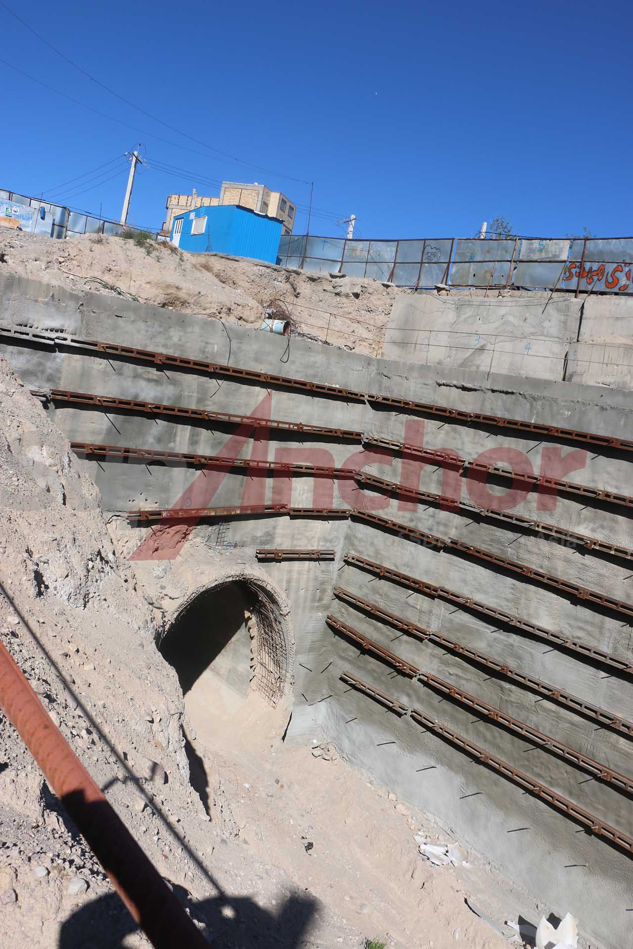 Construction site using SupAnchor self drilling anchor system