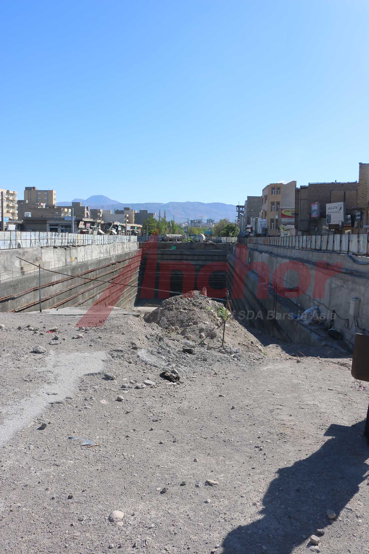 Construction site using SupAnchor self drilling anchor system