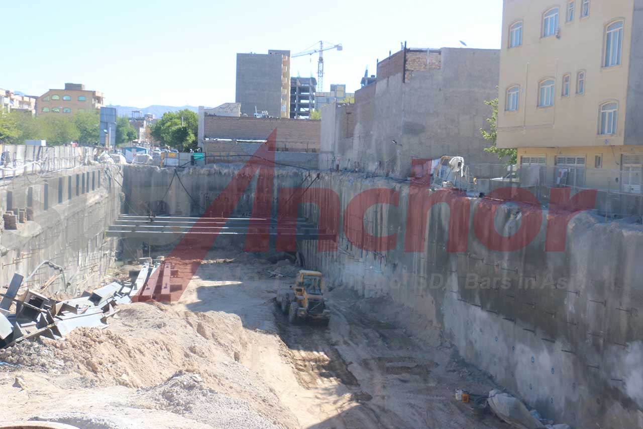 Construction site using SupAnchor self drilling anchor system