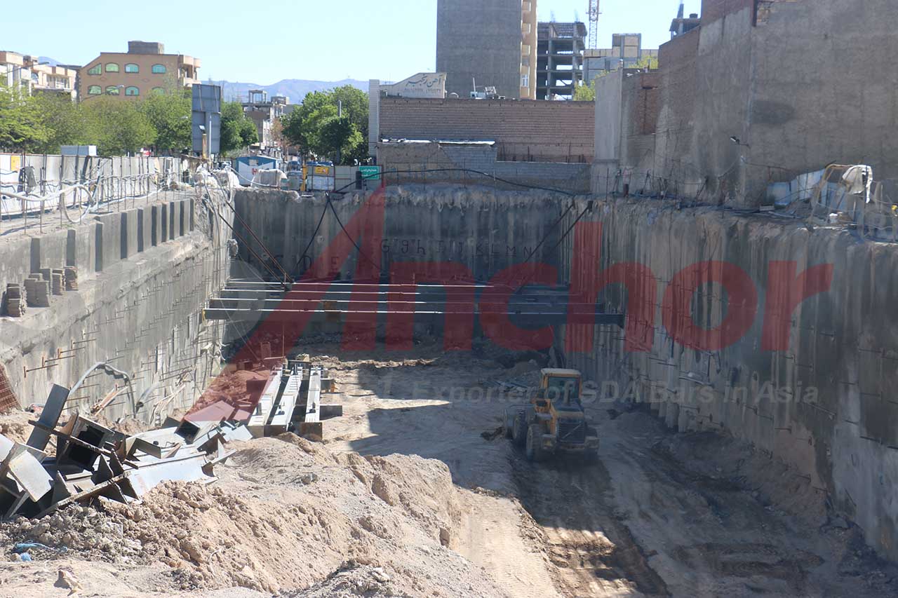 Construction site using SupAnchor self drilling anchor system
