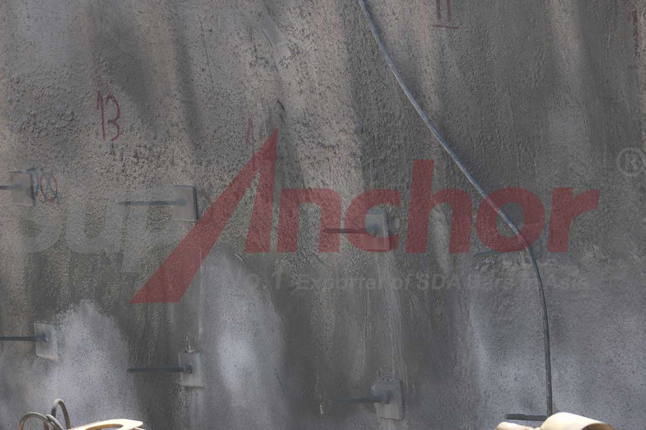 Construction site using SupAnchor self drilling anchor system