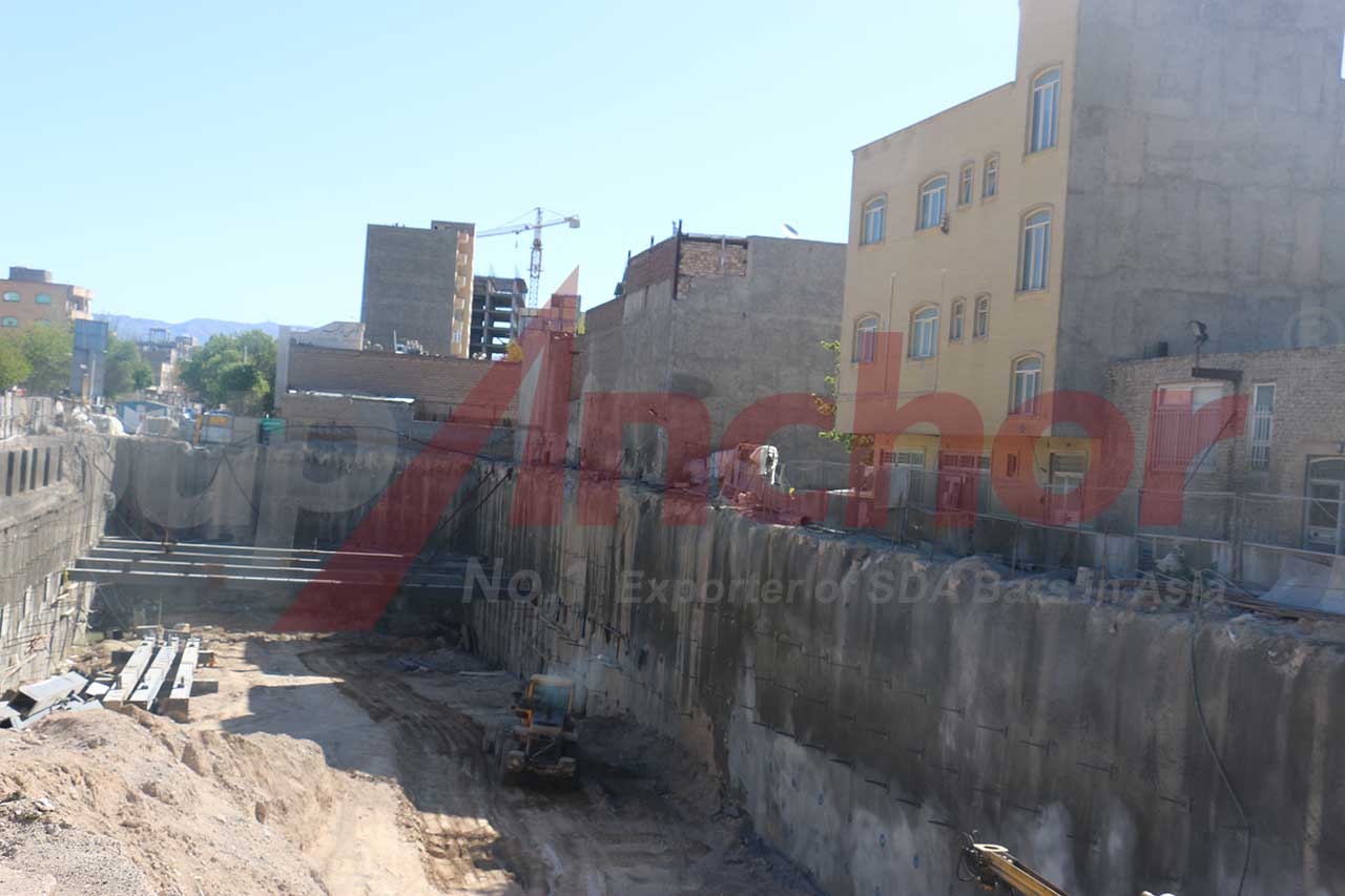 Construction site using SupAnchor self drilling anchor system