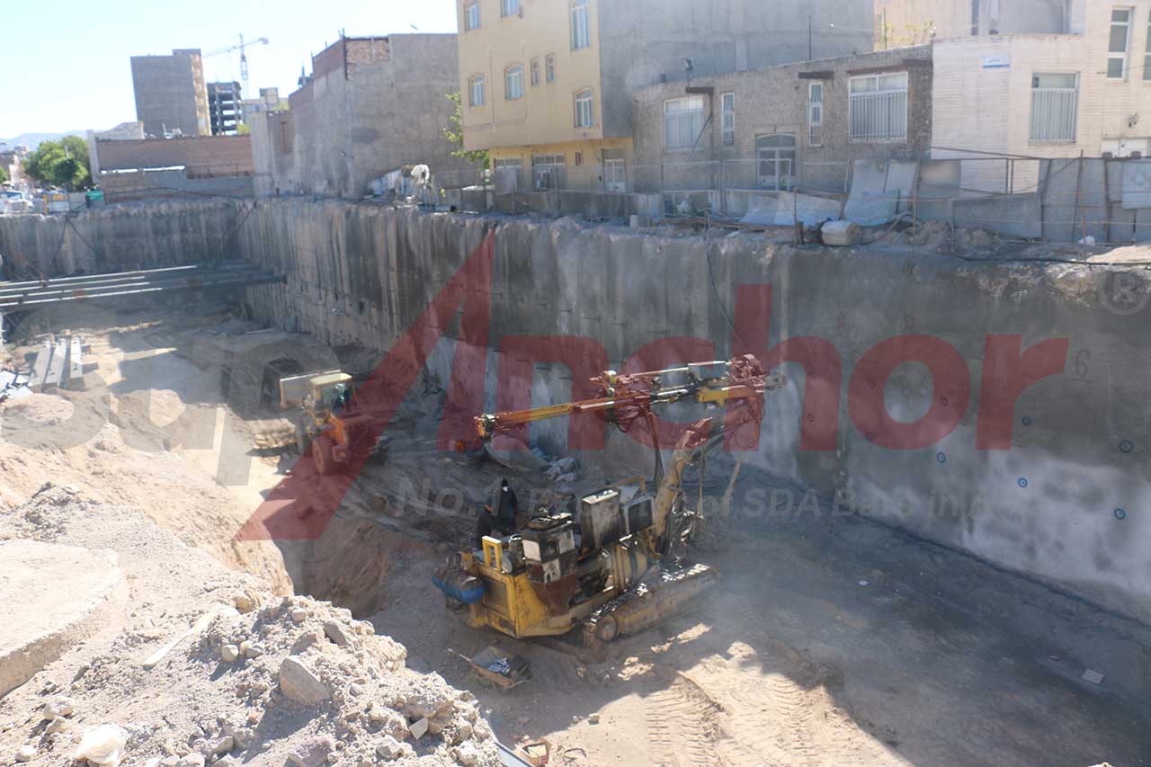 Construction site using SupAnchor self drilling anchor system