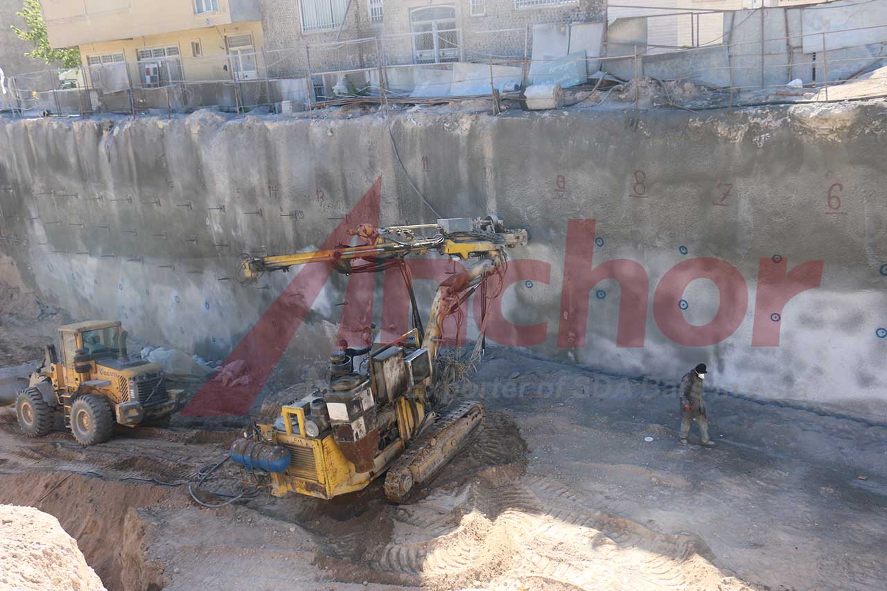 Construction site using SupAnchor self drilling anchor system