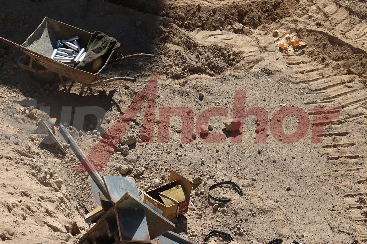 Construction site using SupAnchor self drilling anchor system