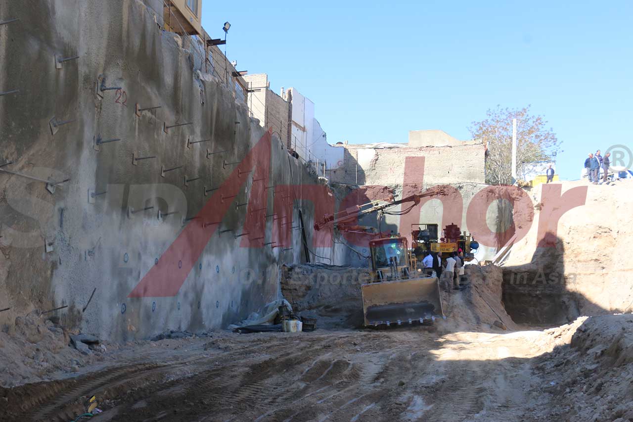 Construction site using SupAnchor self drilling anchor system