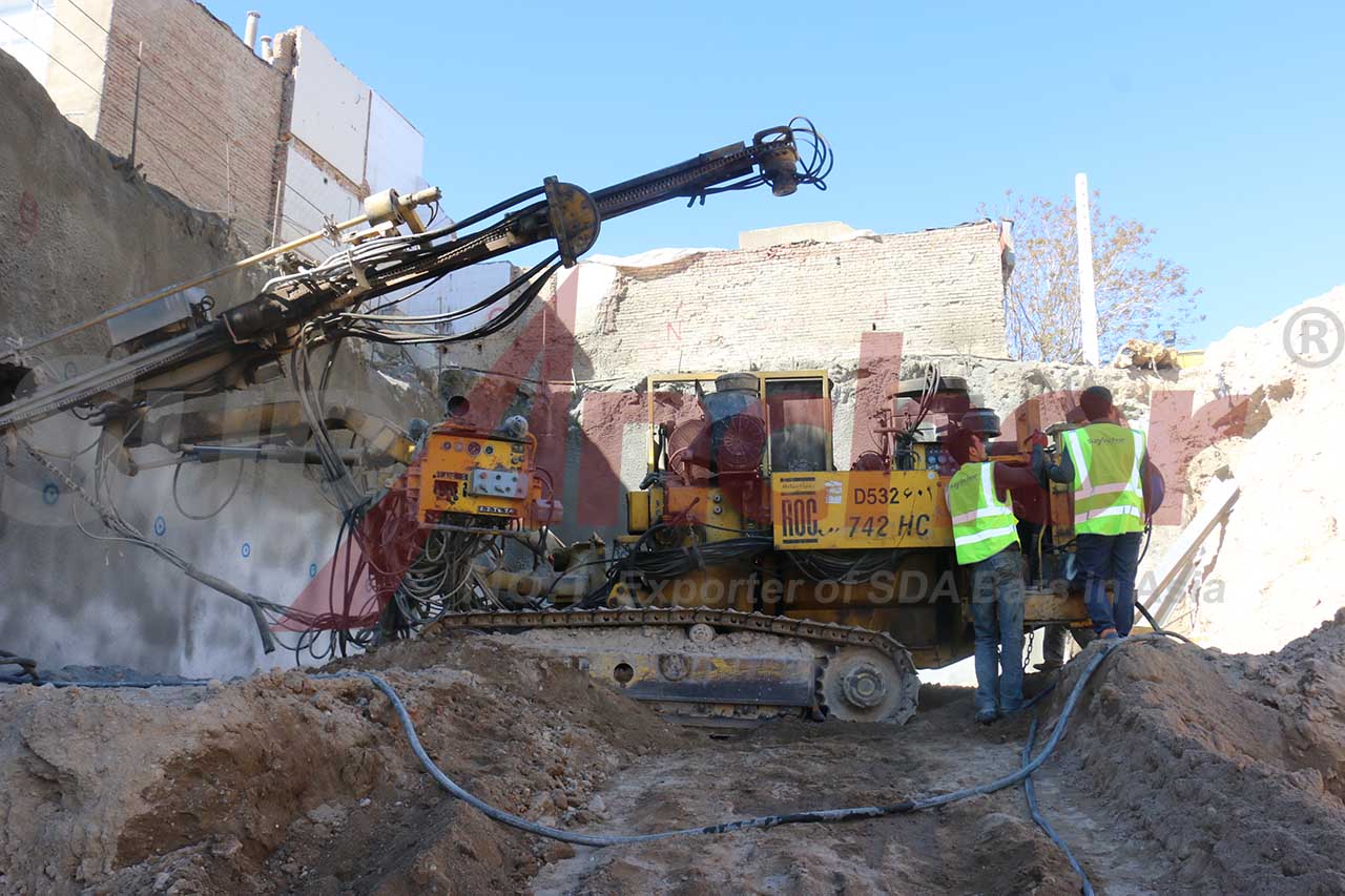 Construction site using SupAnchor self drilling anchor system
