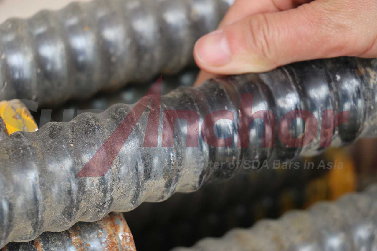 Construction site using SupAnchor self drilling anchor system