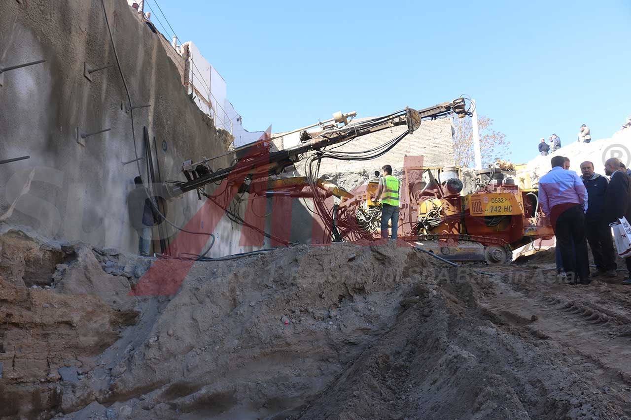 Construction site using SupAnchor self drilling anchor system