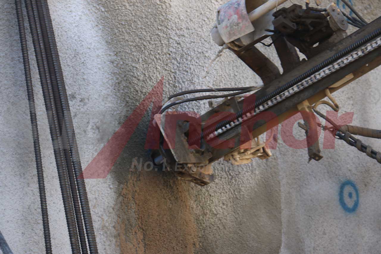 Construction site using SupAnchor self drilling anchor system