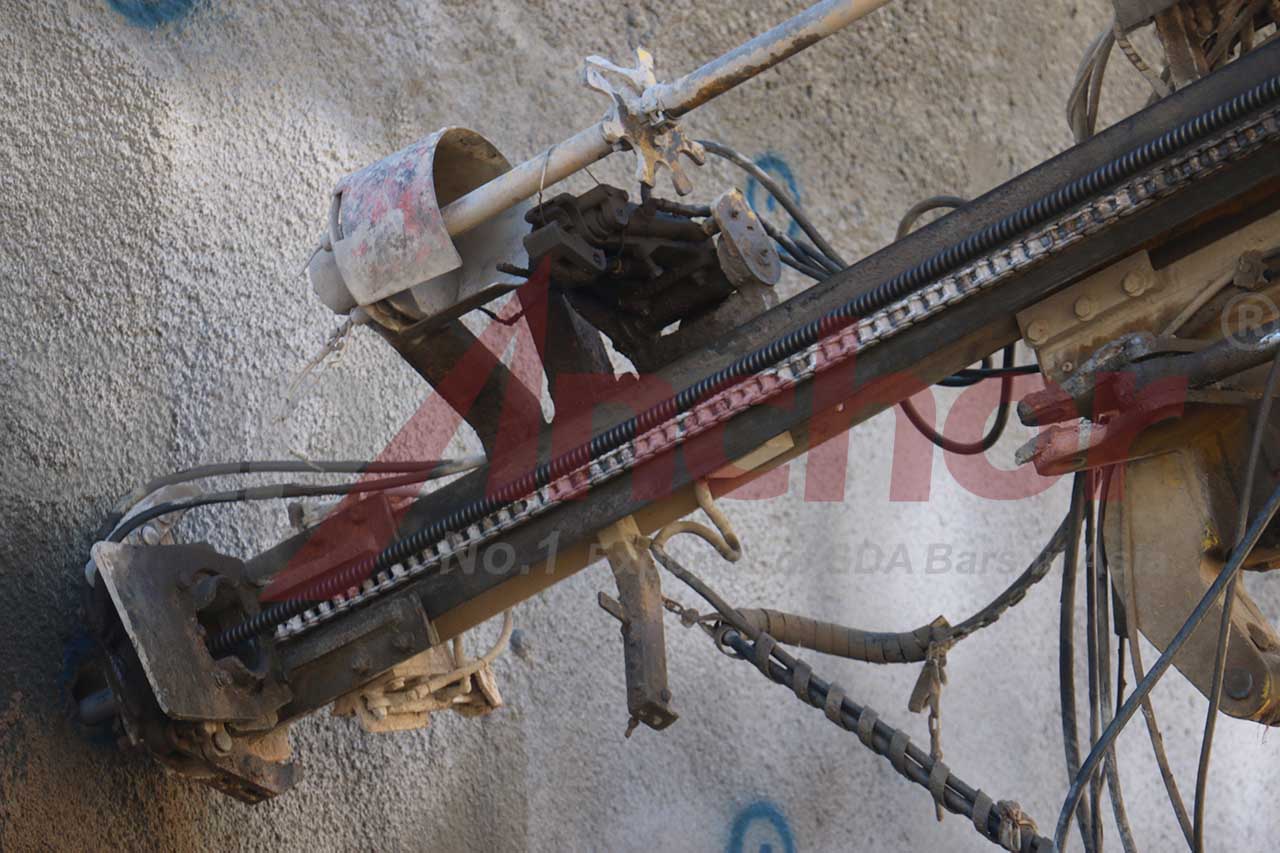 Construction site using SupAnchor self drilling anchor system