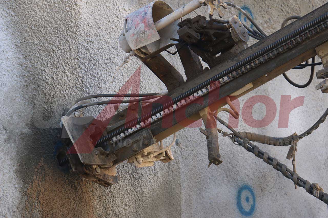 Construction site using SupAnchor self drilling anchor system