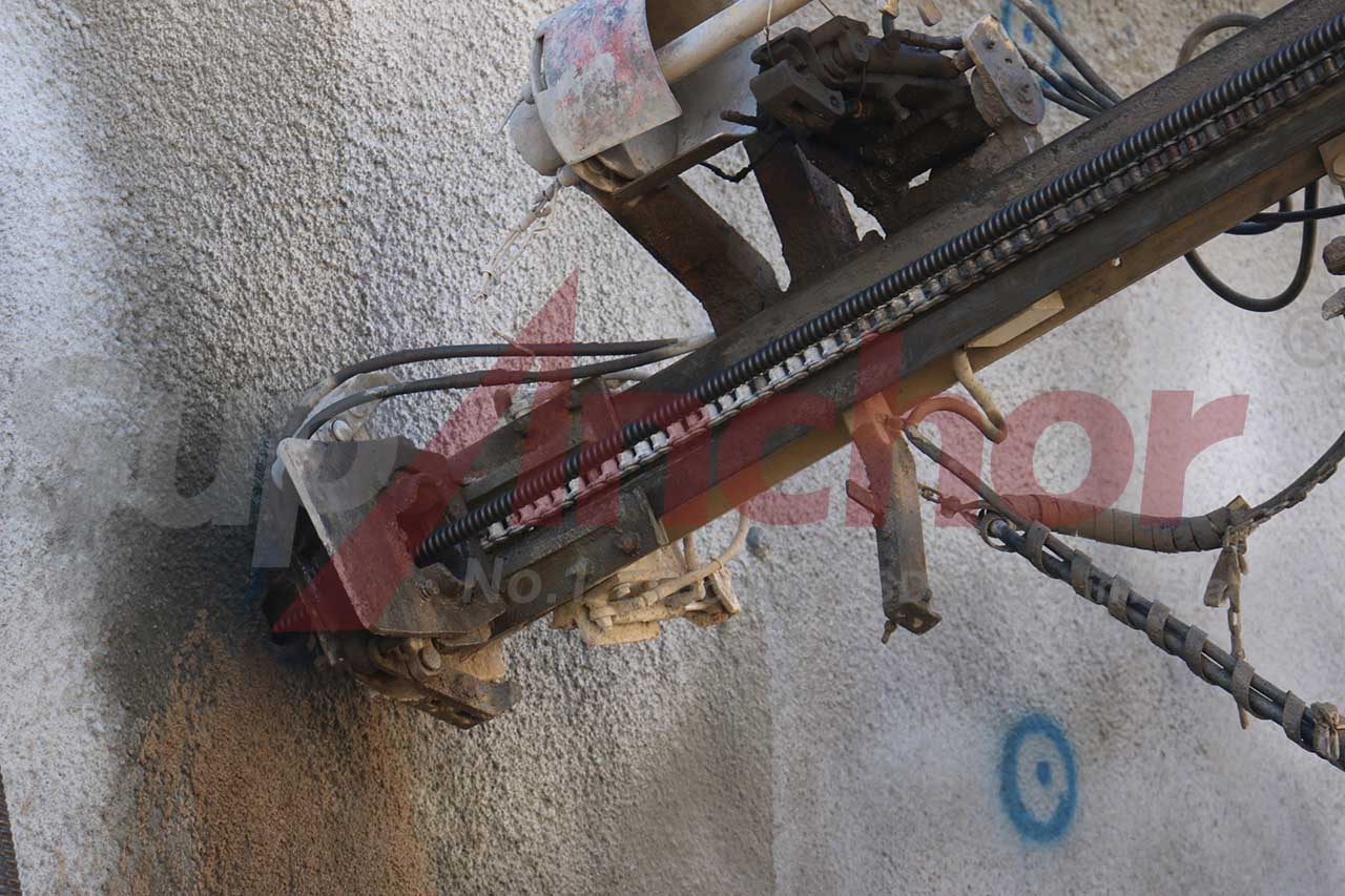 Construction site using SupAnchor self drilling anchor system