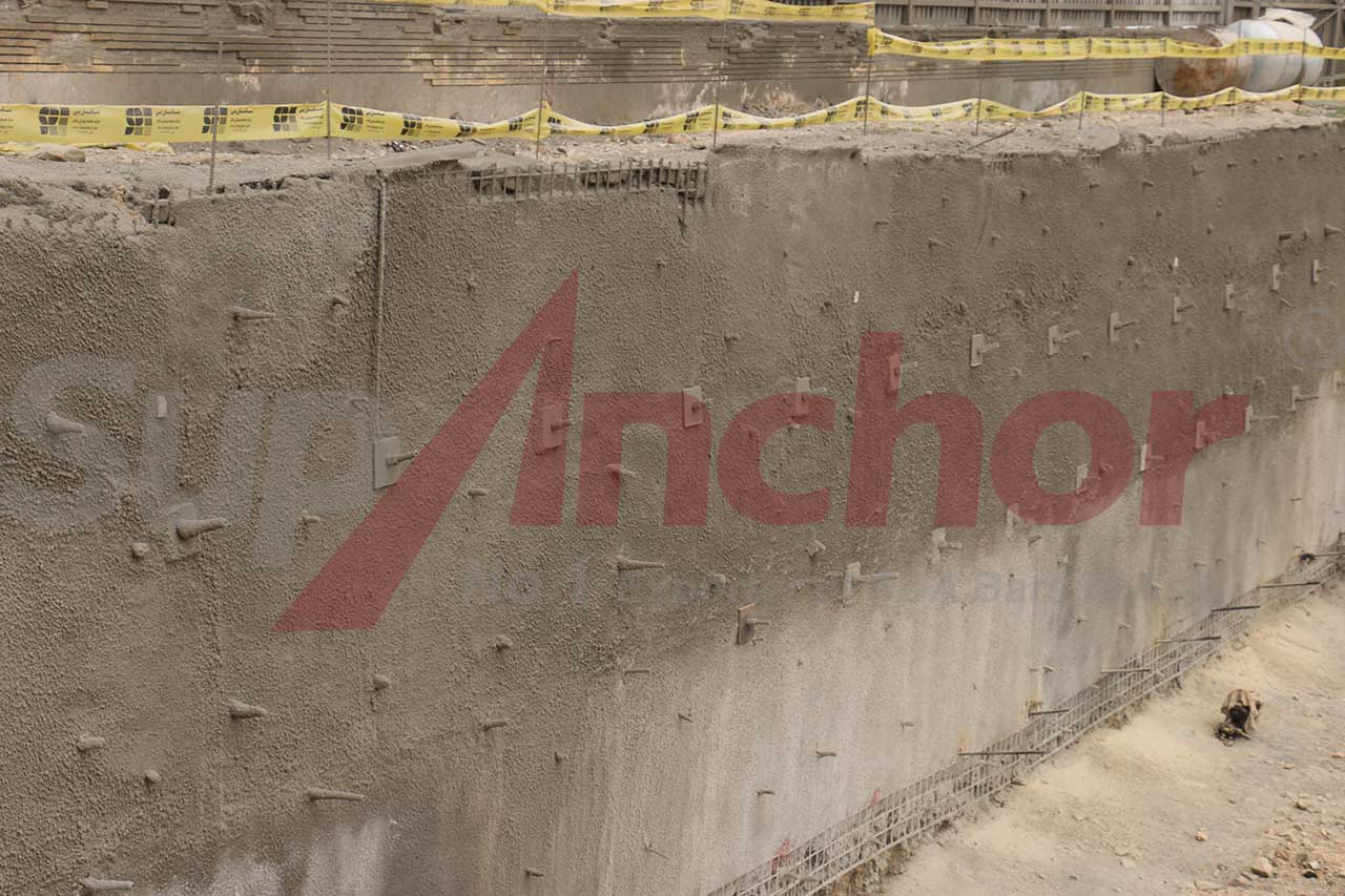 Construction site using SupAnchor self drilling anchor system