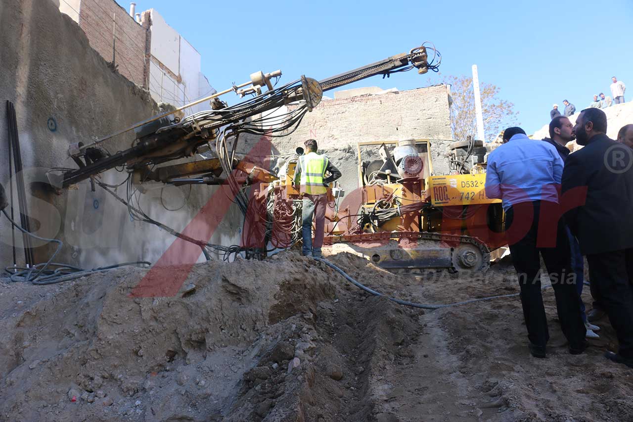 Construction site using SupAnchor self drilling anchor system