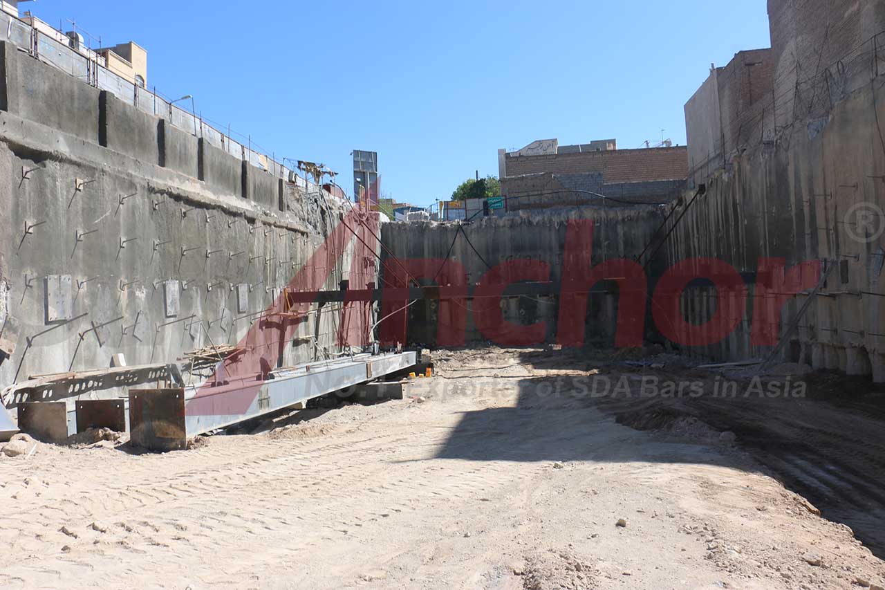 Construction site using SupAnchor self drilling anchor system