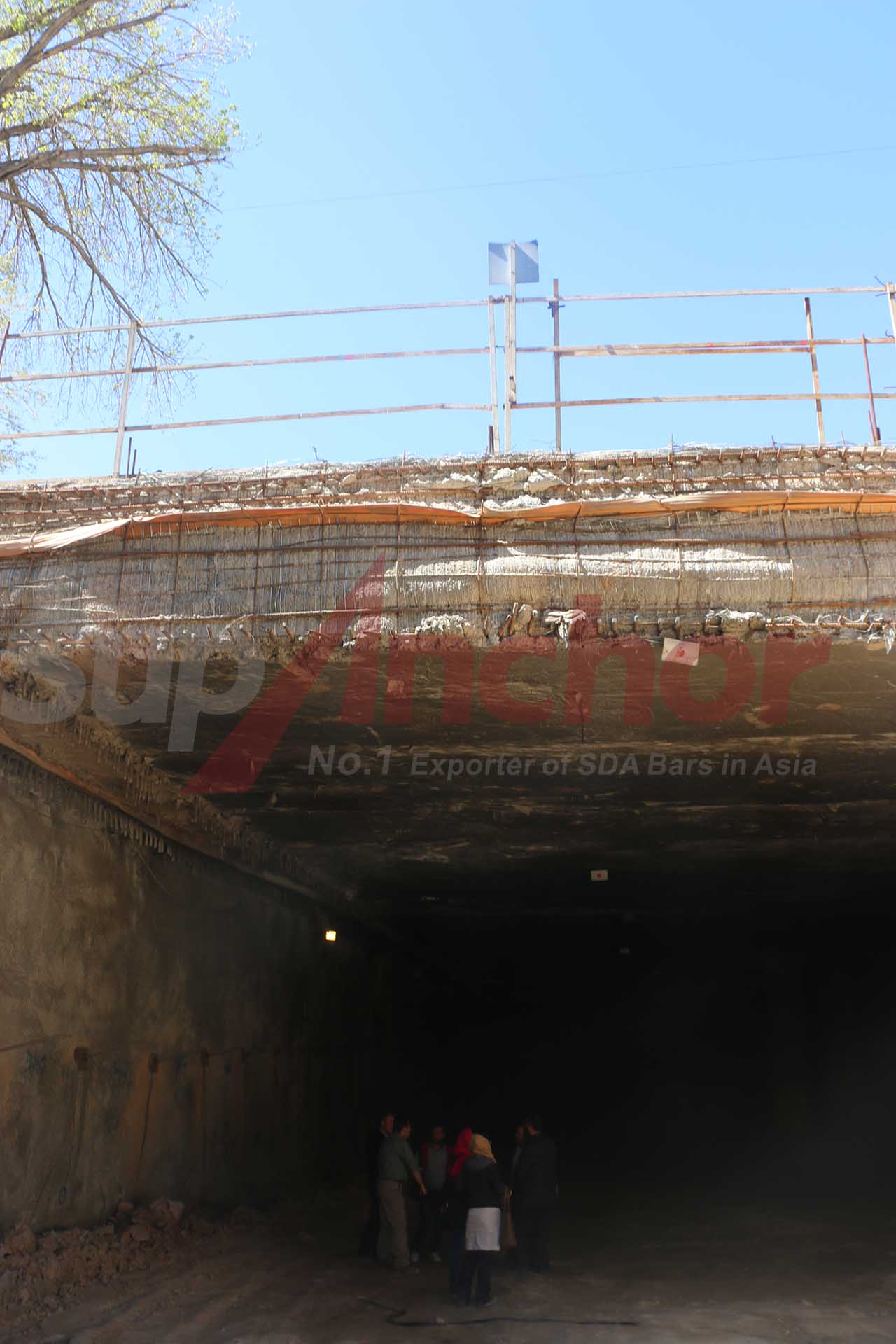 Construction site using SupAnchor self drilling anchor system