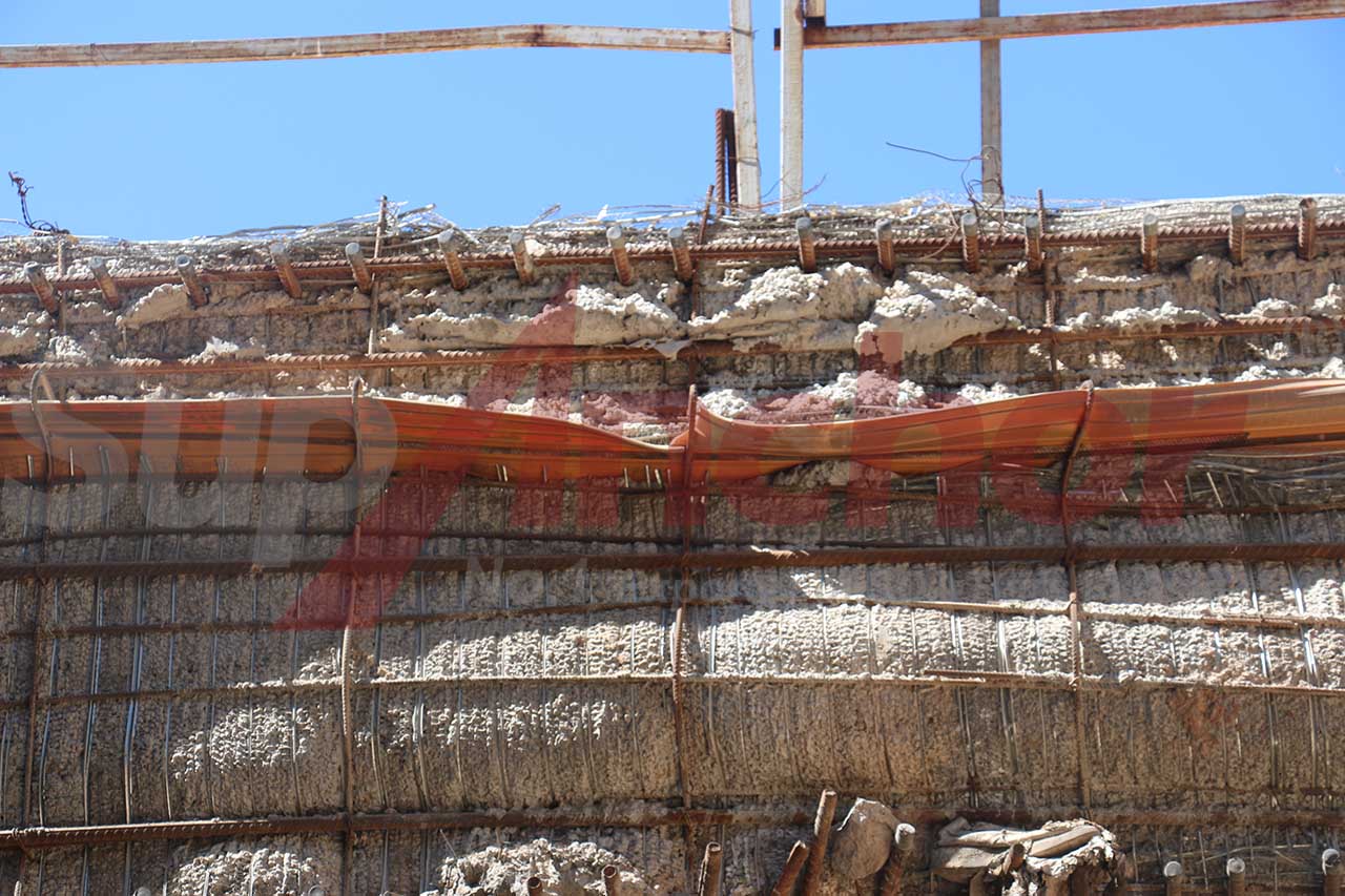 Construction site using SupAnchor self drilling anchor system